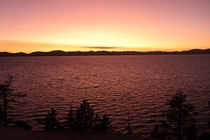 Sunset at Lake Tahoe this September