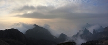 Sunset at Mt Huang Anhui Province China