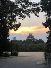 Sunset at Osaka Castle Osaka Japan 
