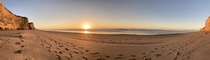 Sunset at Pomponio State Beach California 