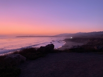 Sunset at San Simeno California USA 