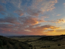 Sunset at Soapstone Prairie COWY Border 