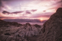 Sunset at Zabriski Point Death Valley NP  x