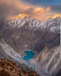 Sunset Atabad lake Gilgit Baltistan Region Pakistan   x