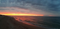 Sunset before a thunderstorm Sea of Azov Russia 