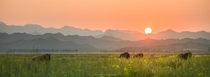 Sunset By The Mountains-Shot outside of Beijing China