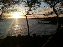 Sunset End of the World South of Kona Hawaii   x  