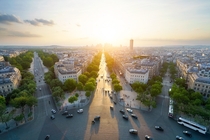 Sunset from Arc de Triomphe Paris 
