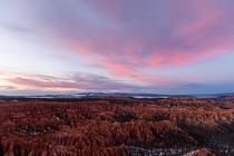 Sunset from Bryce Point Bryce Canyon NP Friday night 