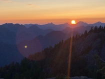 Sunset from Mt Seymour British Columbia OC