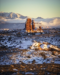Sunset in Arches National Park 