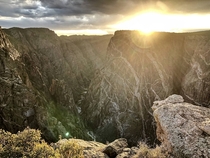 Sunset in Black Canyon of the Gunnison National Park 