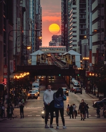 Sunset in Chicago