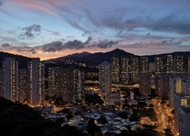 Sunset in Hong Kong 