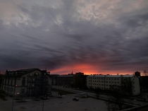 Sunset in Jelgava Latvia