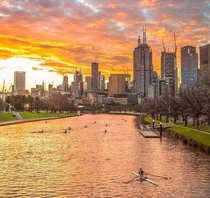 Sunset in Melbourne Australia