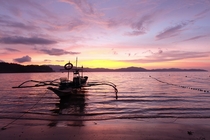 Sunset in Port Barton San Vicente Palawan in  Honestly the most beautiful sunset Ive ever witnessed I was just in awe