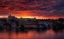 Sunset in Prague 