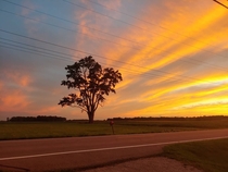 Sunset in rural Ohio USA