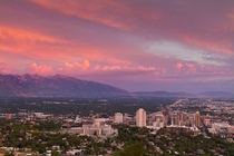 Sunset in Salt Lake City Utah