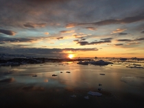 Sunset in the Antarctic Summer Antarctic Peninsula Antarctica 