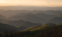 Sunset in the Blue Ridge Mountains of Western North Carolina x