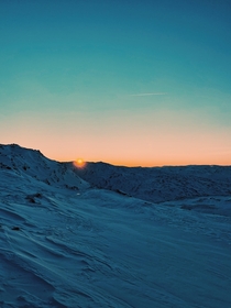 Sunset in the Norwegian mountains 
