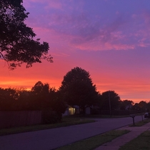 Sunset in Tulsa last night