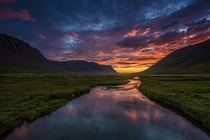 Sunset in Westfjords Iceland  by Raymond Hoffman