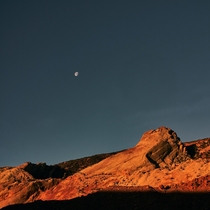 Sunset moon Capitol Reef National Park 