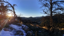 Sunset on a hill in Boulder CO 