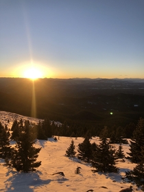 Sunset on Crag trail in Colorado 