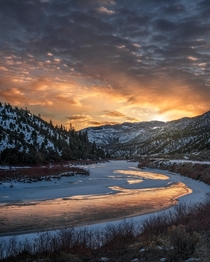 Sunset on the Colorado River last night Eagle County Colorado 