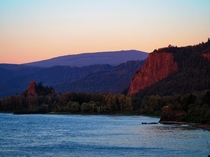 Sunset on the Columbia River 