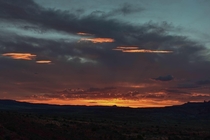 Sunset over Arches National Park in Utah OC x