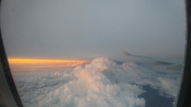 Sunset over Burkina Faso Flight CDG-ACC 