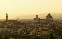 Sunset over Florence Italy 