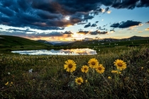 Sunset over Independence Pass in Colorado 