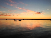 Sunset over Lewis Bay West Yarmouth Massachusetts