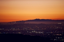 Sunset over Los Angeles 