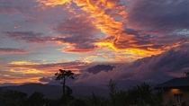 Sunset over Mt Kinabalu in Borneo 