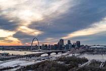 Sunset over St Louis Missouri