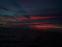 Sunset over Tampa bay florida