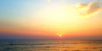 Sunset over the Arabian Sea at the Shanghumukham Beach India