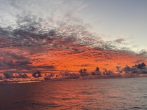 Sunset over the Atlantic Ocean 