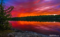 Sunset over the Boundary Waters Minnesota 