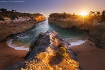 Sunset over the Loch Ard Gorge in Port Campbell National Park Australia  by Dylan Toh