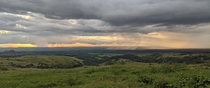 Sunset over the northwest plains of Costa Rica with some of the seasons last rains 