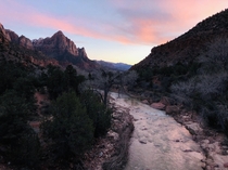 Sunset over Zion 