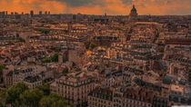 Sunset Paris France